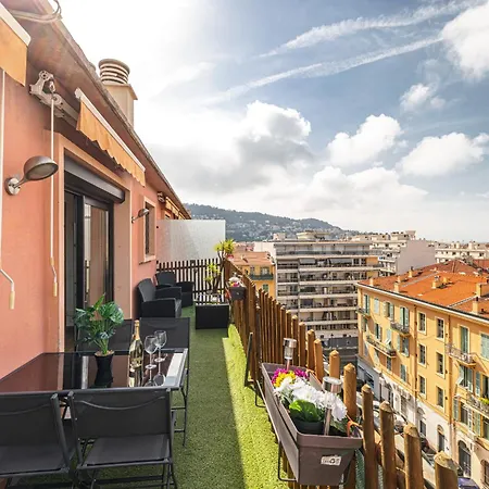 Open Sky Terrace Lage 1 Bdr & Parking * نيس